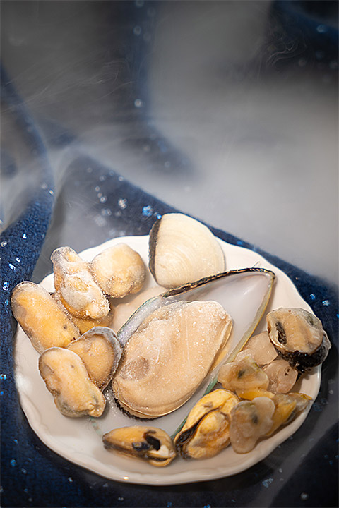 Vitrína s mořskými plody